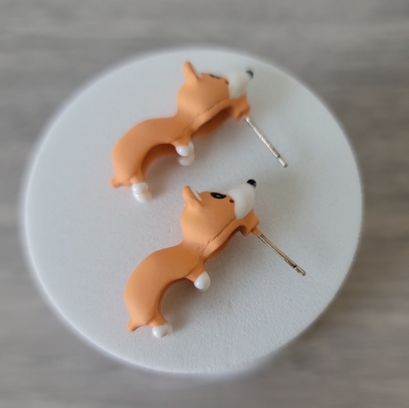 Corgi Ear Hugger Earrings - Picture 3 of 5